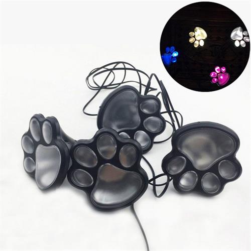 Luces LED solares con forma de pata 4 piezas