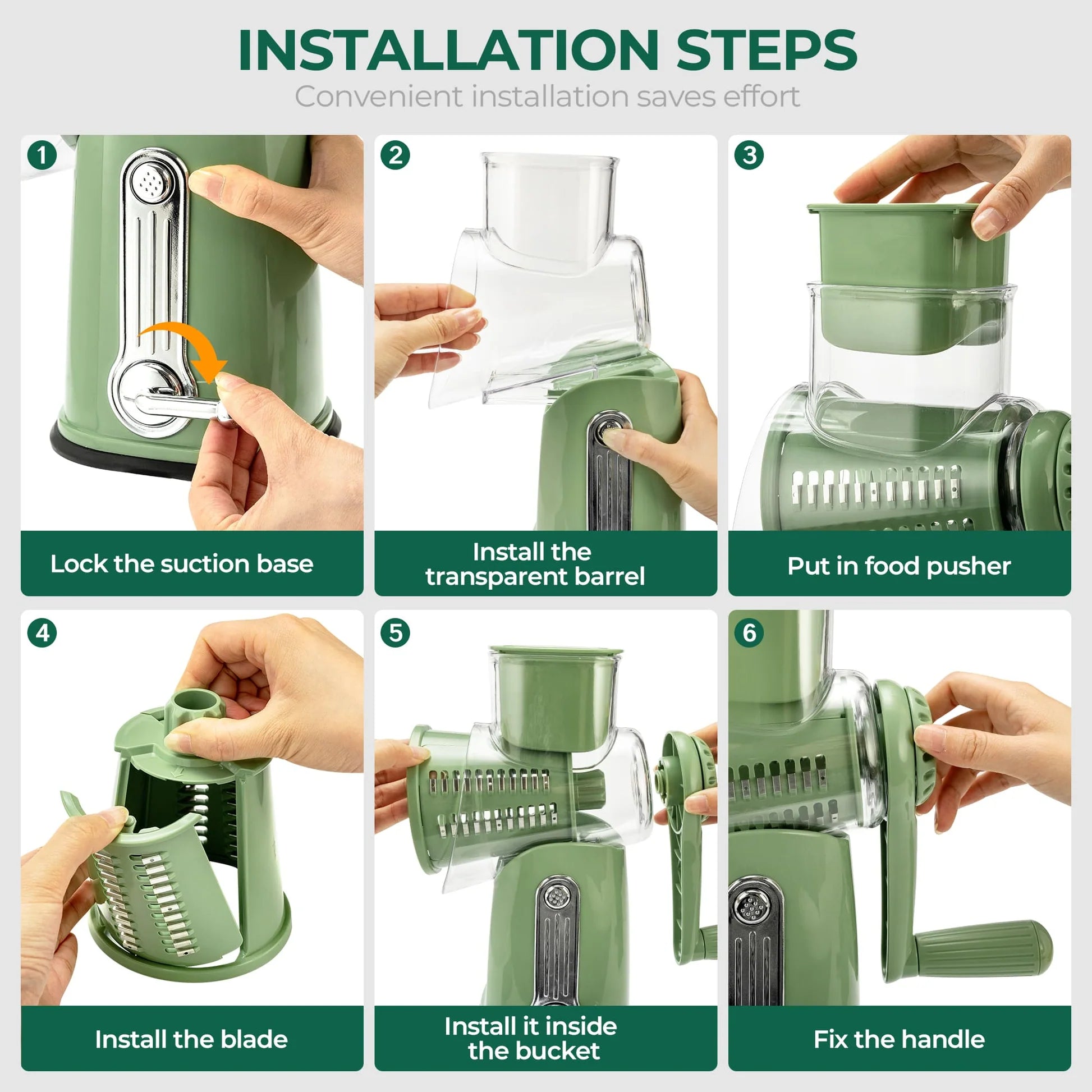 GrateMate™ - 5 in 1 Rotary Slicer