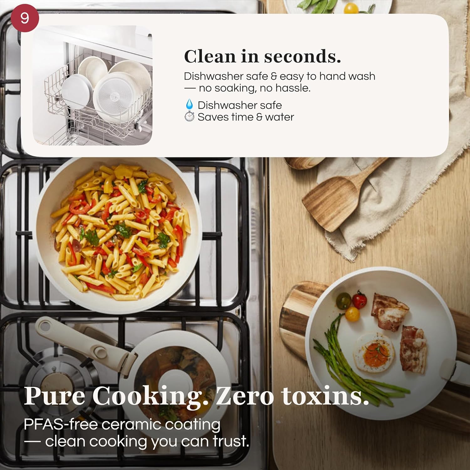 Set de utensilios de cocina de cerámica Célestique