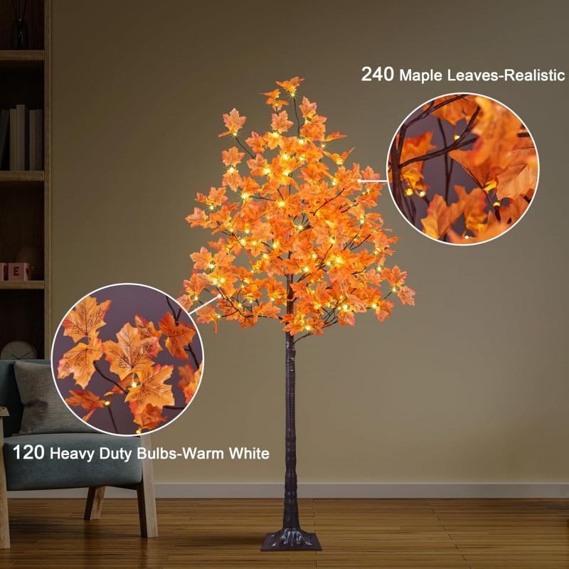 AutumnGlow Maple Tree 6FT with LED Lights - Image 6