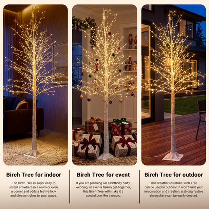 LumaTree Birch Tree 6FT with LED Lights - Image 3
