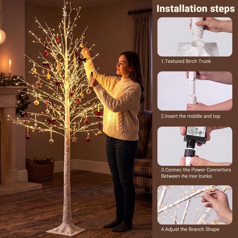 LumaTree Birch Tree 6FT with LED Lights - Image 7