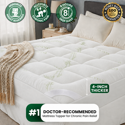 OrthoBed™ Bamboo Mattress Topper Bundle