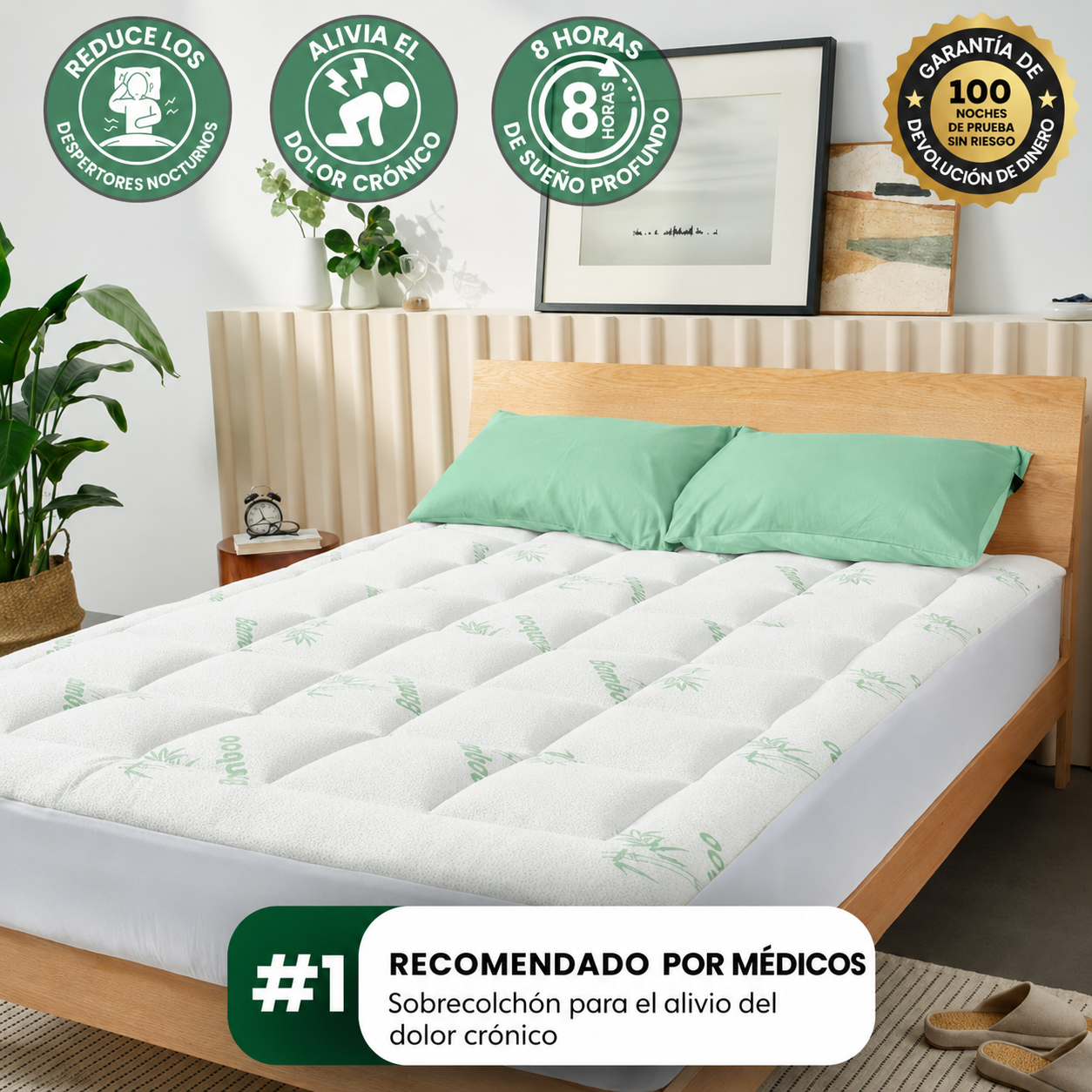Topper de colchón de bambú OrthoBed™ - Ire