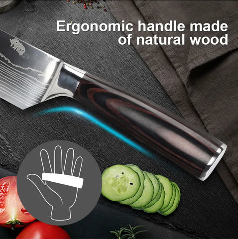 REYPO™ Japanese Master Chef 8-Piece Knife Set