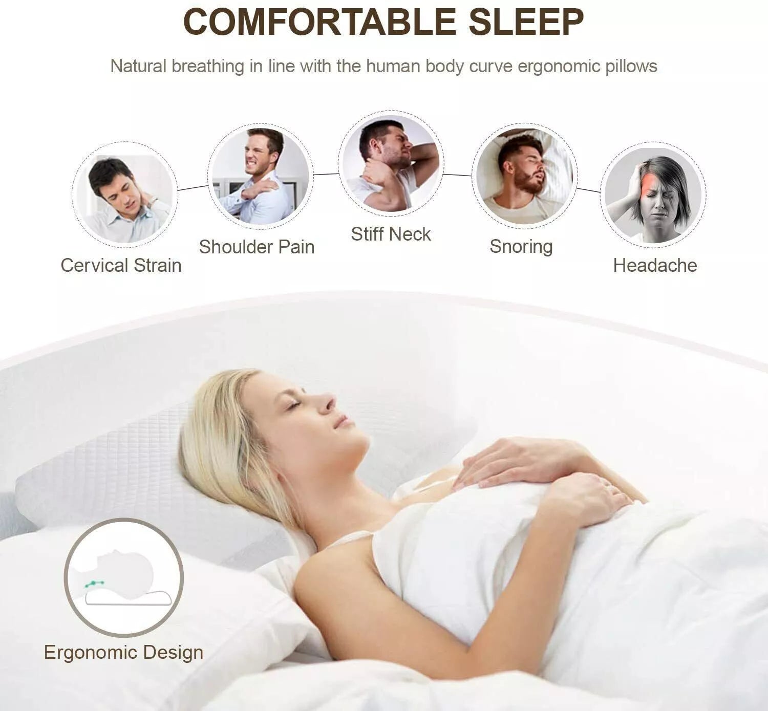 OrthoSleep Memory Foam Neck Pillow