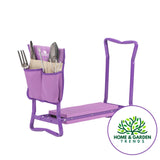 Multifunctional Lavender Garden Kneeler & Seat with Gloves