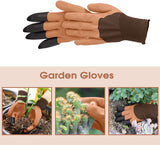 Rodilla y asiento de jardín multifuncional marrón con guantes 
