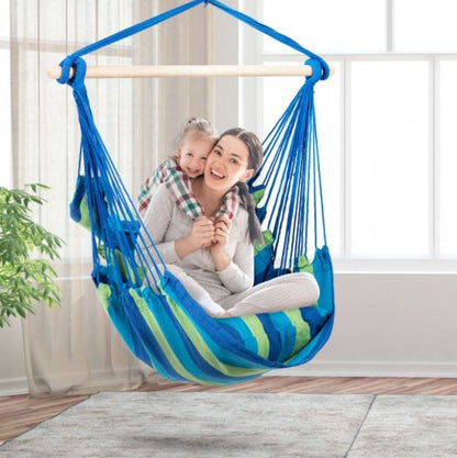 Silla de cuerda de hamaca de lujo para patio de porche al aire libre
