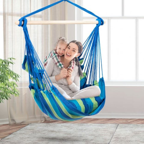 Outdoor Porch Yard Deluxe Hammock Rope Chair
