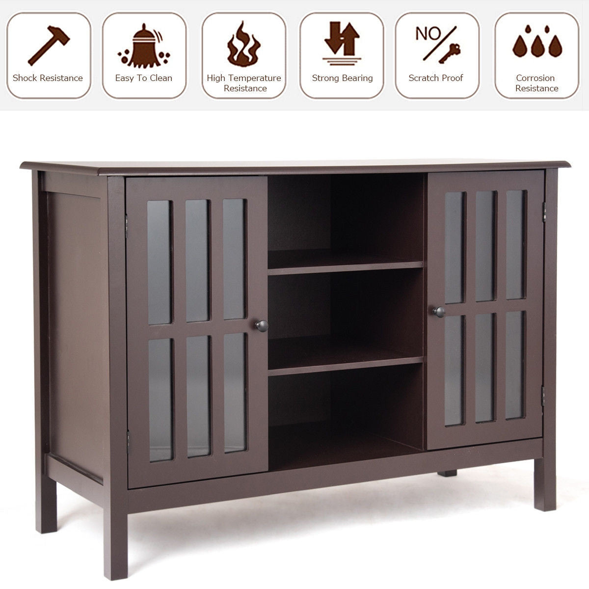 Mueble consola de madera para TV de 45"