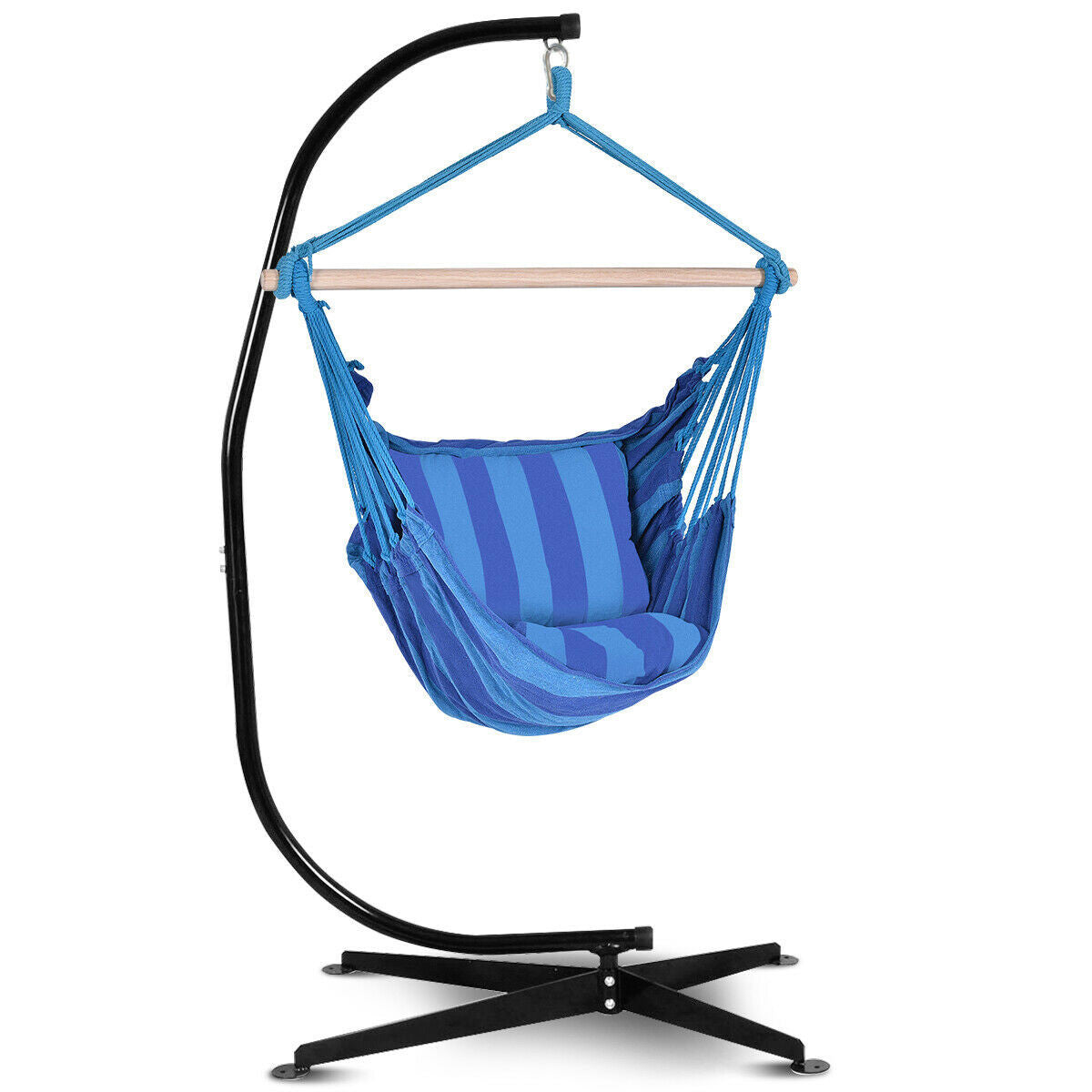 Silla de cuerda de hamaca de lujo para patio de porche al aire libre