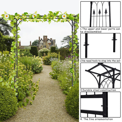 Pérgola Arco Jardín Boda Rosa Arco