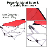 Hamaca plegable portátil con estructura de acero y bolsa