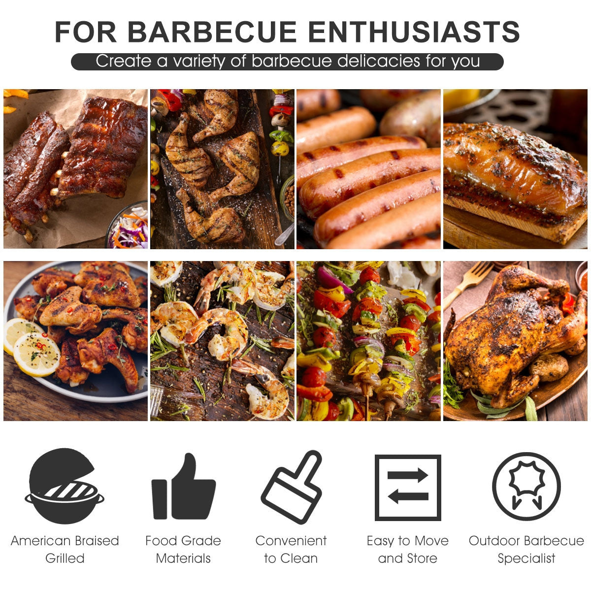 Parrilla de barbacoa de mesa portátil al aire libre
