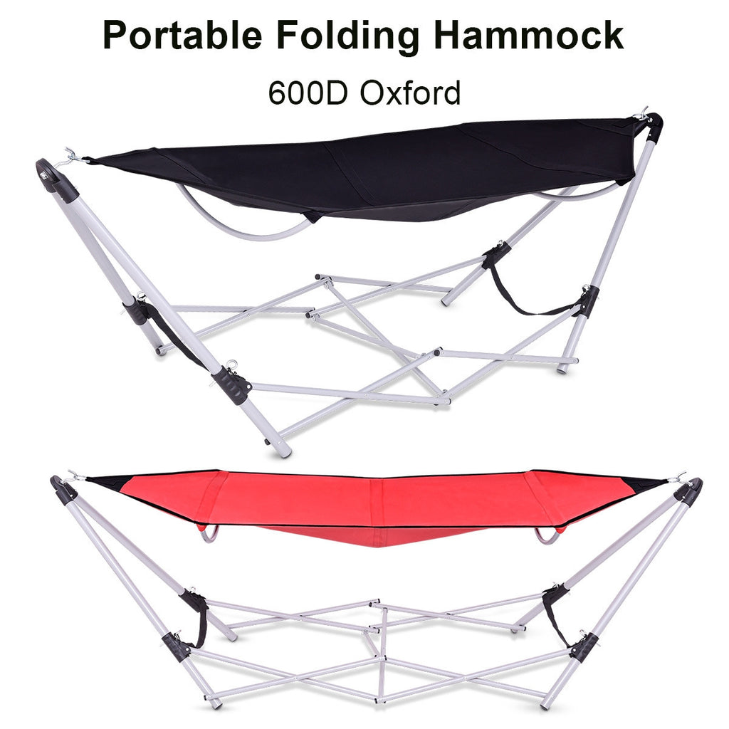Portable Folding Steel Frame Hammock with Bag
