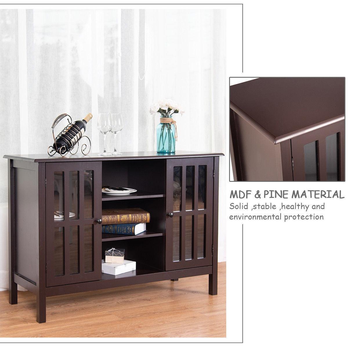 Mueble consola de madera para TV de 45"