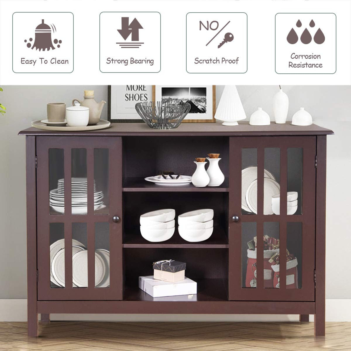 Mueble consola de madera para TV de 45"