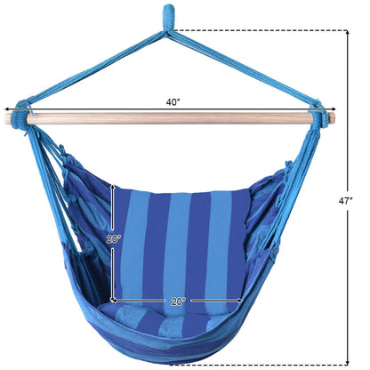 Silla de cuerda de hamaca de lujo para patio de porche al aire libre