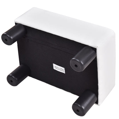 Small PU Leather Rectangular Seat Ottoman Footstool