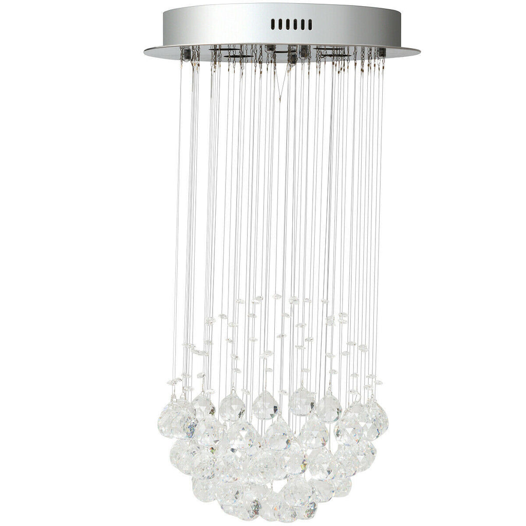 Mount Modern Crystal Chandelier with Crystal Balls