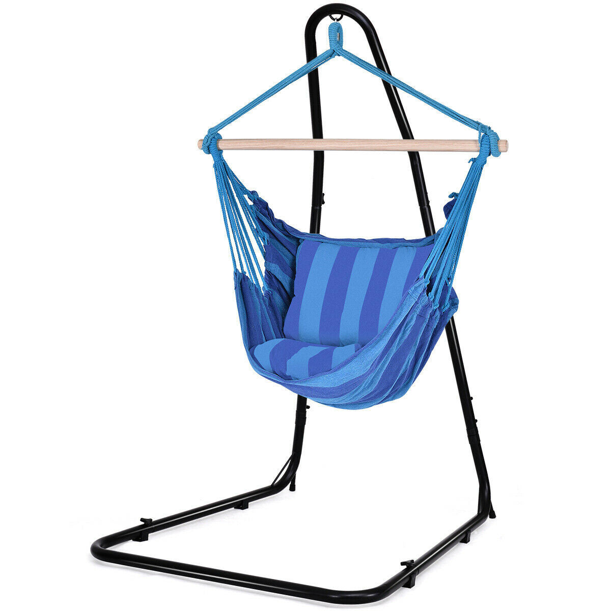 Silla de cuerda de hamaca de lujo para patio de porche al aire libre