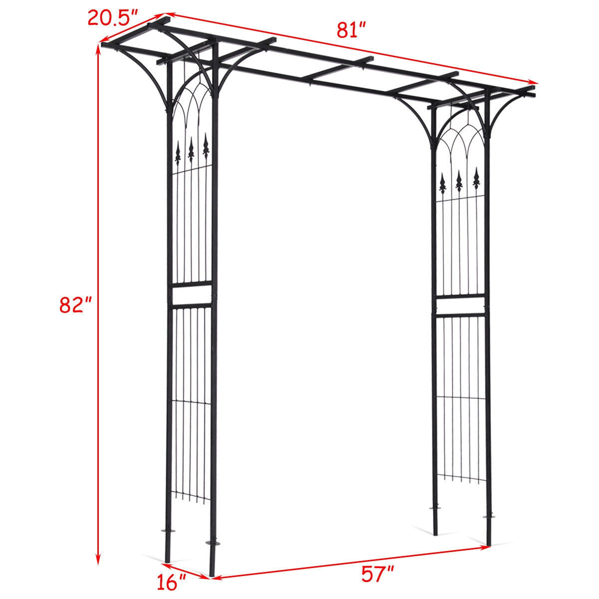 Pérgola Arco Jardín Boda Rosa Arco