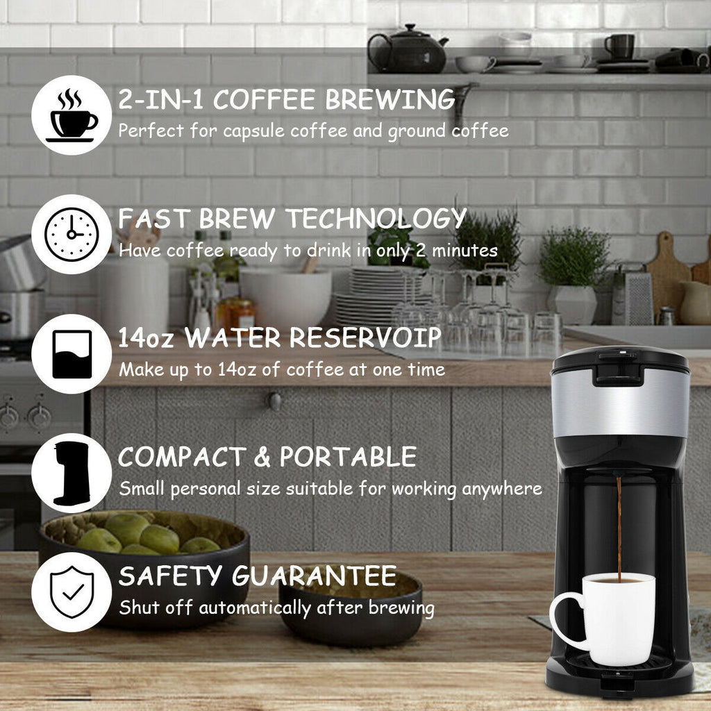 Portable Coffee Maker for Ground Coffee and Coffee Capsule