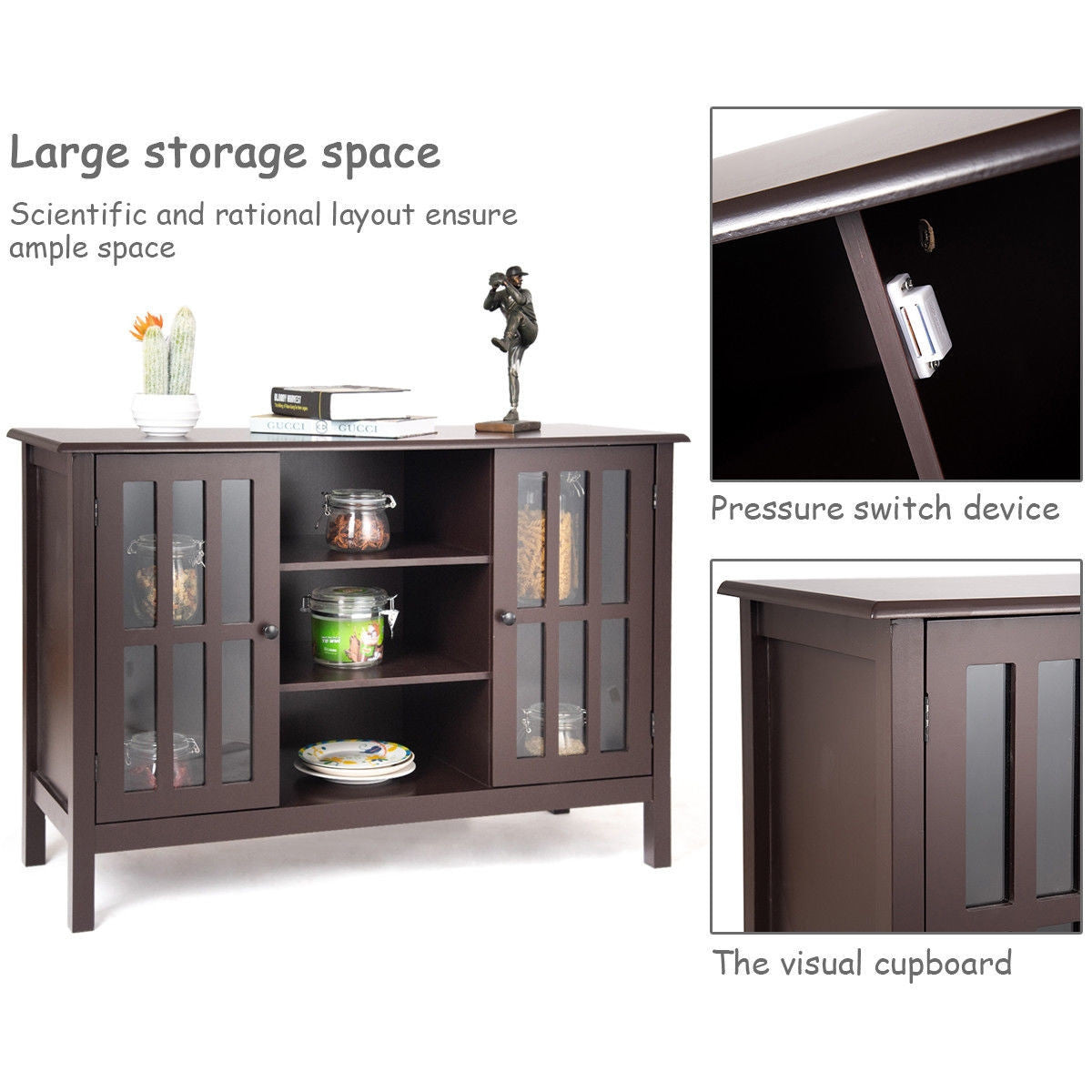 Mueble consola de madera para TV de 45"