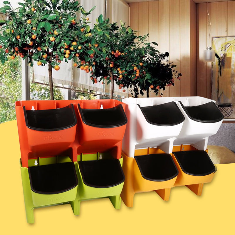 Maceta vertical suculenta para colgar en la pared con 2 bolsillos