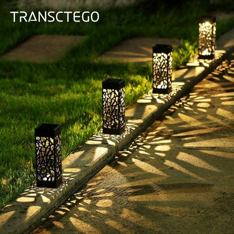 Solar Powered Vintage Outdoor Pathway Lamps
