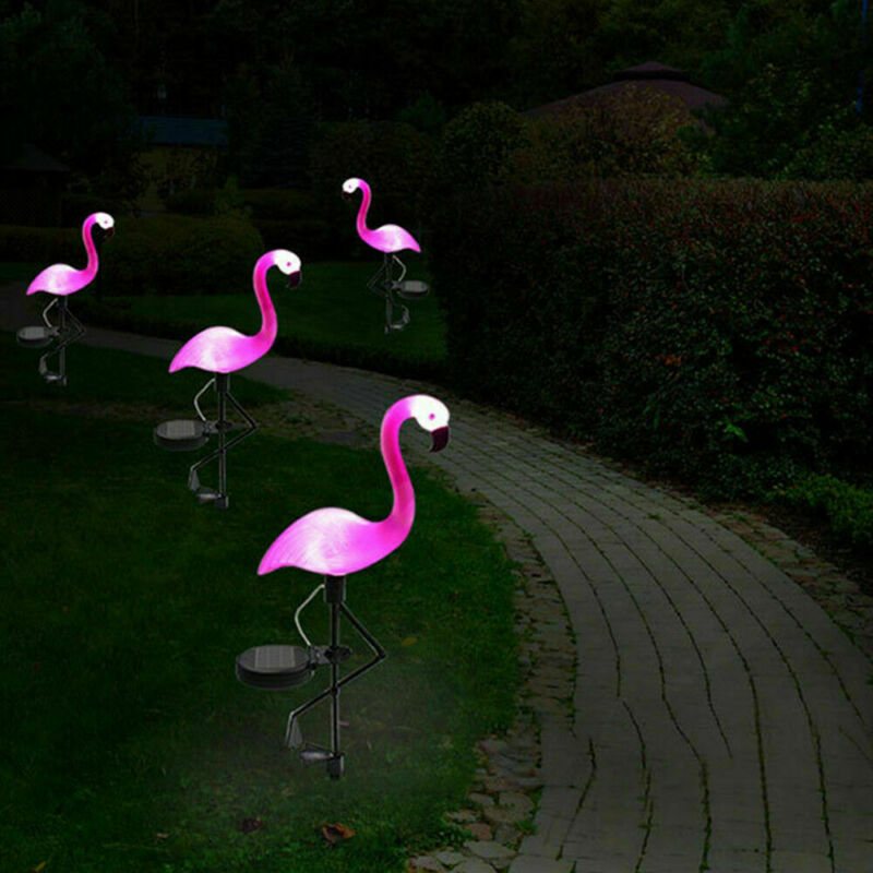 Solar Powered Flamingo Lawn Lamp