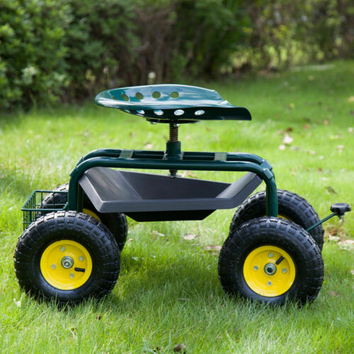 Rolling Premium Garden Cart Seat