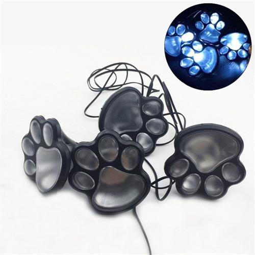 Luces LED solares con forma de pata 4 piezas