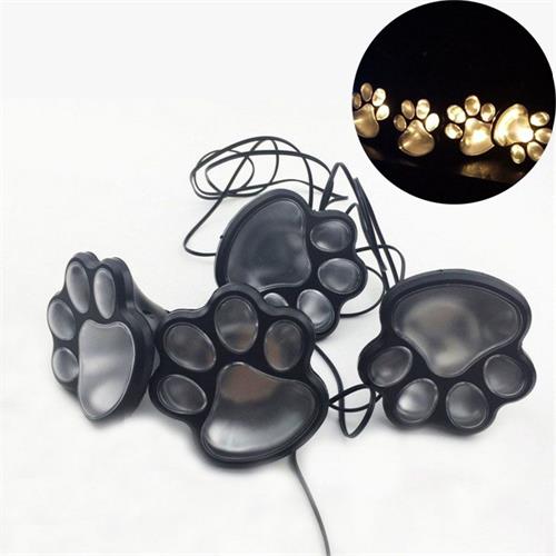 Luces LED solares con forma de pata 4 piezas